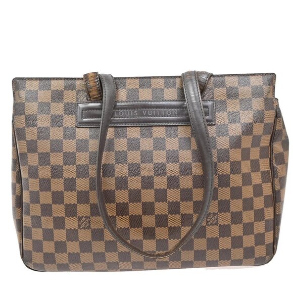 LOUIS VUITTON Parioli PM Shoulder Bag Damier Ebene Leather Brown - Picture 1 of 16